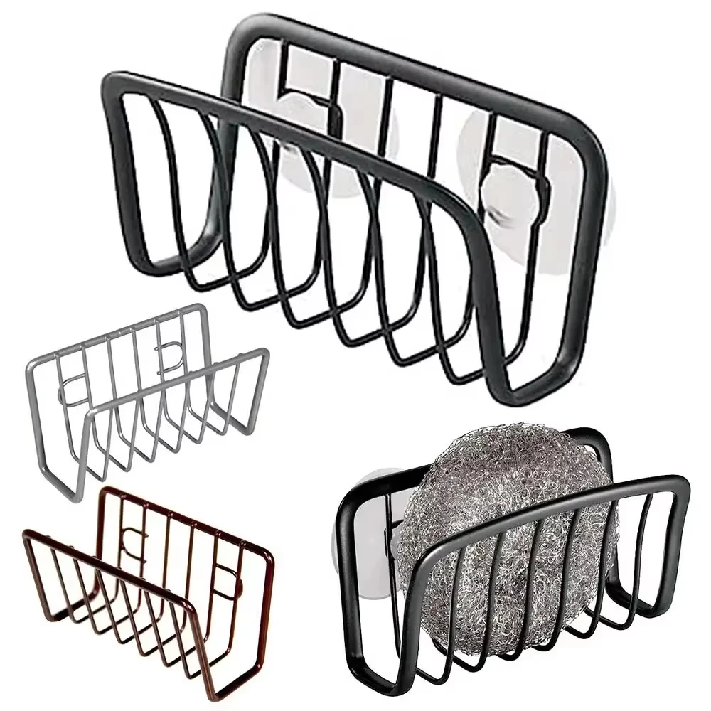 2 Colors Sink Sponge Rack Drain Storage Shelf Stainless Steel Kitchen ...