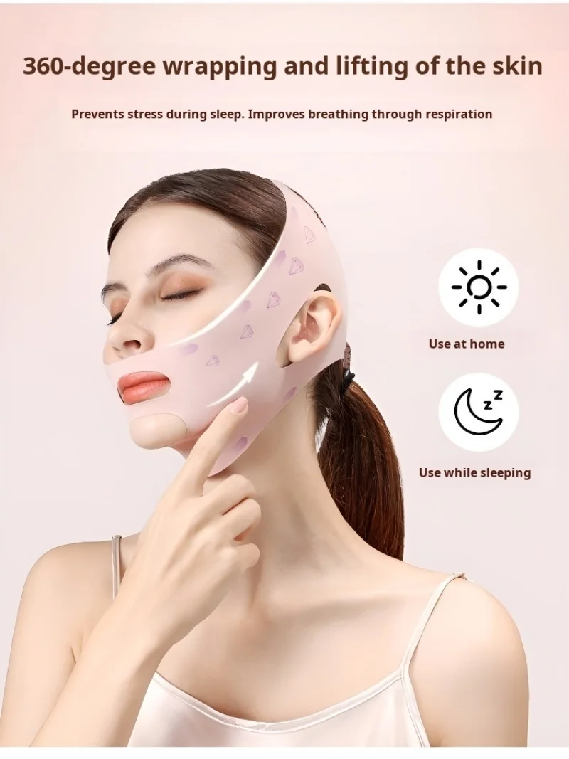 Sleeping V Face Bandage Fabric Coral V Face Bandage Per Sollevare Le Linee Del Viso