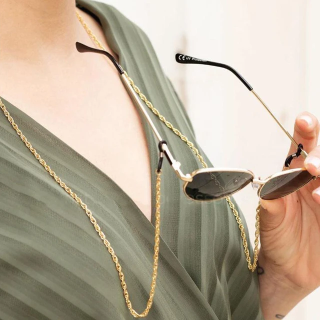 Catene Per Occhiali Con Perline - 5 Pezzi Con Anelli In Silicone Antiscivolo - Unisex