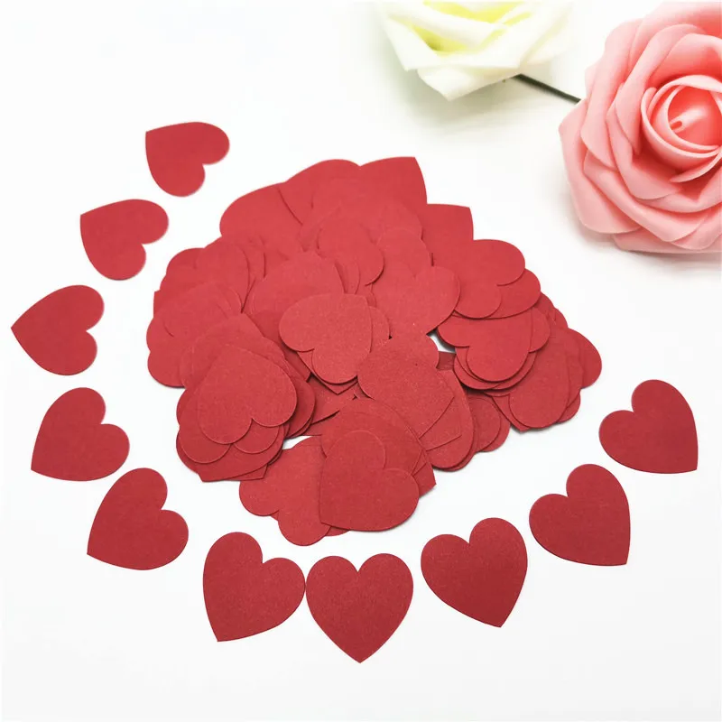 Glittler Rose Gold 3cm Heart Paper Confetti Wedding Card Paper Confettis Birthday Party Supplies Baby Shower Decor 100pcs Paper Confetti Party Decorations