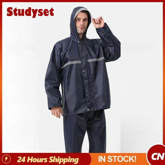 Split Raincoat Suit Fashion Outdoor Impermeable Coat Pants Set For