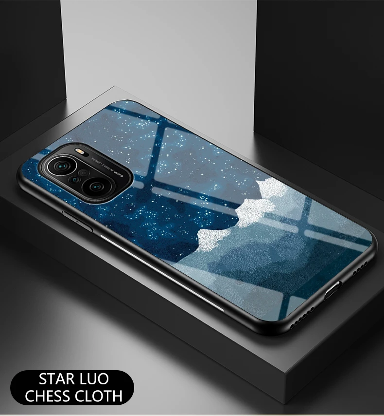 per Redmi K40 Pro Plus Custodia in vetro DECLAREYAO Luxury Ultra Slim Hard Mirror Vetro temperato Coque per Redmi K40S k40 Game_voghion.com