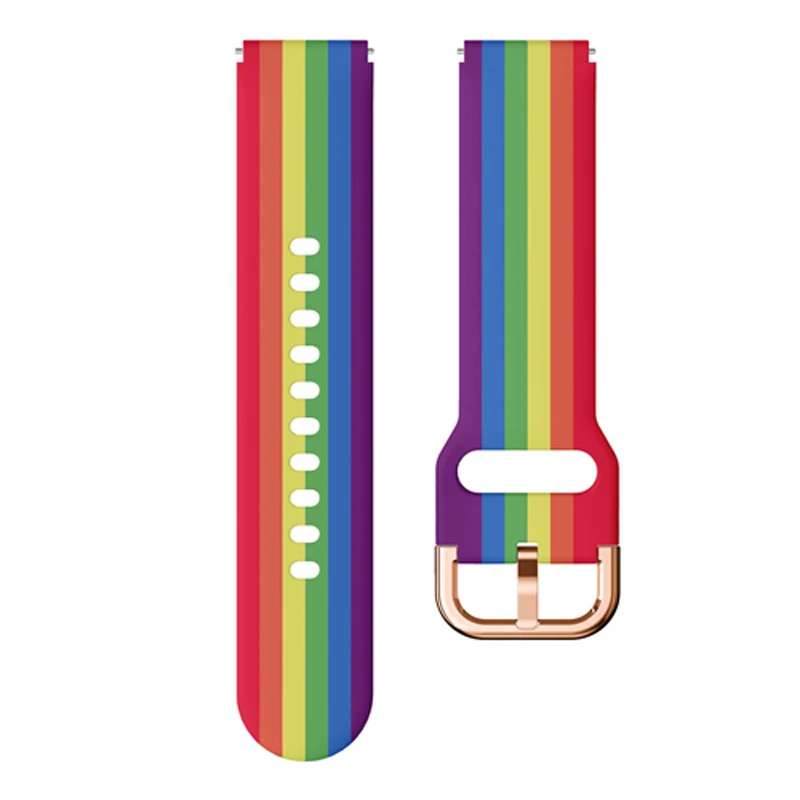 Stylish 18mm Printed Silicone Watch Strap Replacement Bracelet - Vibrant Design