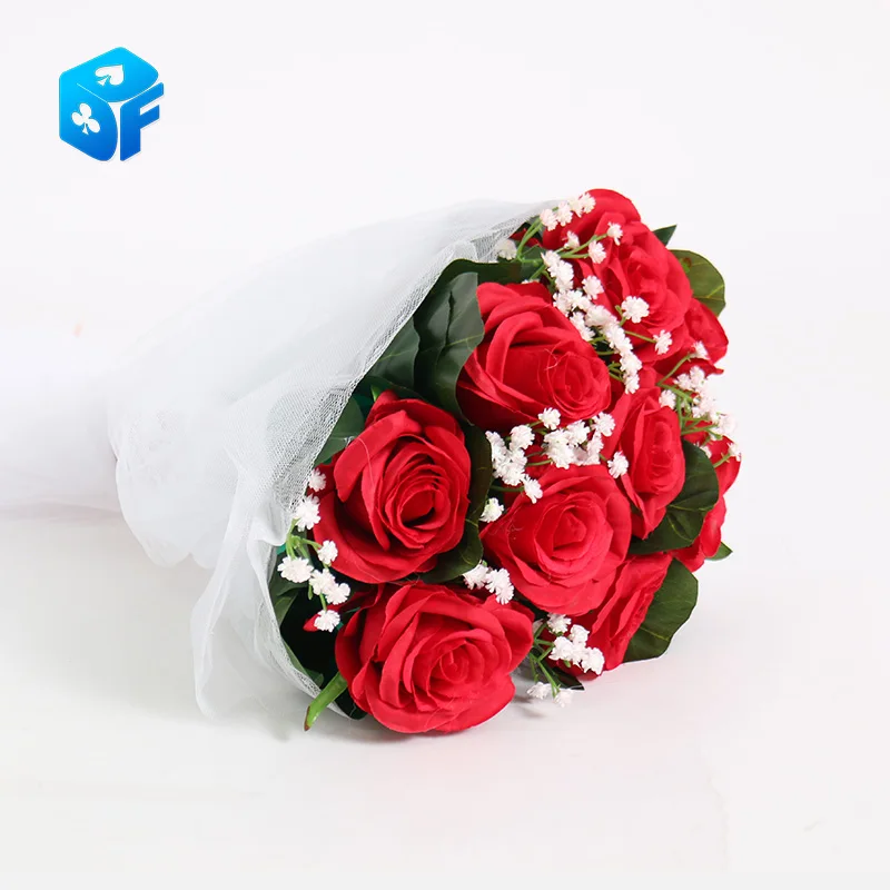 The Bouquet (Red) by Bond Lee & MS Magic,9 Flowers - Magic Trick 
