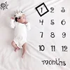 Newborn Baby Milestone Blankets Photography Blanket Flower Print Soft Blanket DIY Infant Photography Props 1