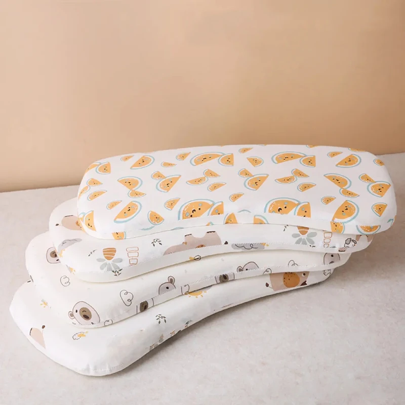 Cotton Children Memory Foam Pillow Infant Baby Shaping Pillow Summer Breathable Home Student Nap Pillow Cartoon Style Pillowcase 2