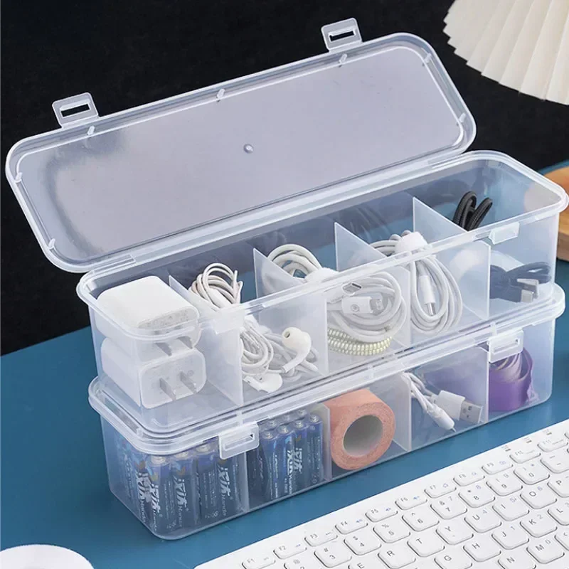 Transparente Datenkabeltasche, staubdichte Kartenbox mit Deckel, Aufbewahrungsbox für Büro und Zuhause_voghion.com