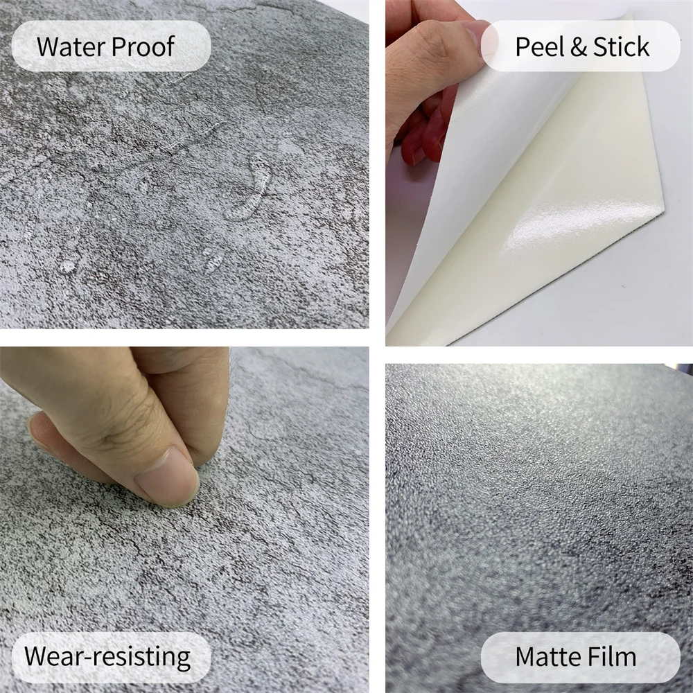 Simulierte Starke Marmor Fliesen Boden Aufkleber PVC Wasserdicht  Self-adhesive wohnzimmer Wc Küche Hause Boden Dekor Wand aufkleber -  AliExpress