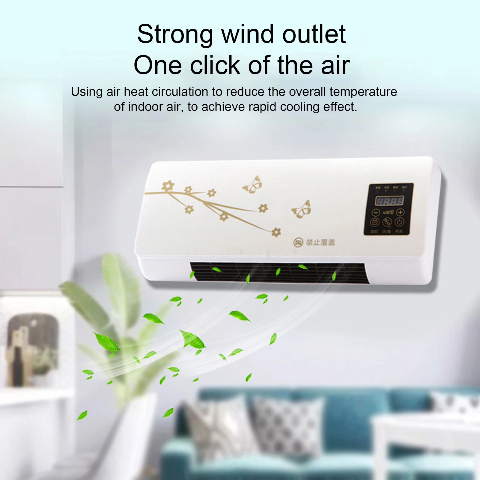 Cooling and Heating Air Conditioner Small Wall Mounted Air Conditioner for Living Room Bedroom Office 6