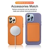 Official Animation Leather Magsafe Case For iPhone 15 14 13 16 Pro Max 16 Plus Magnetic Wireless Charging Phone Cases Back Cover 5