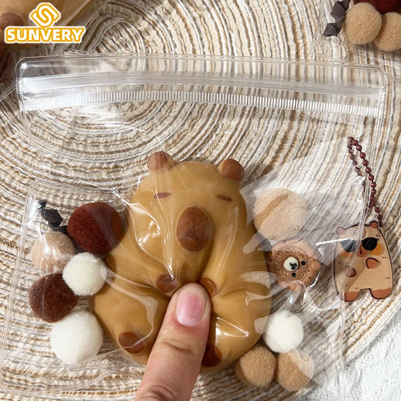 Fidget Toys Anti Stress Toy Release Pressure Toy Squishy Toys Sensory Toys Decompression Toy Stress Relieving Toy Capybara Squishy Toy Slow Rebound Cute Brown Bear Animal Stress Relief Fidget Sensory Toys for Kids Adults Decompression Gift