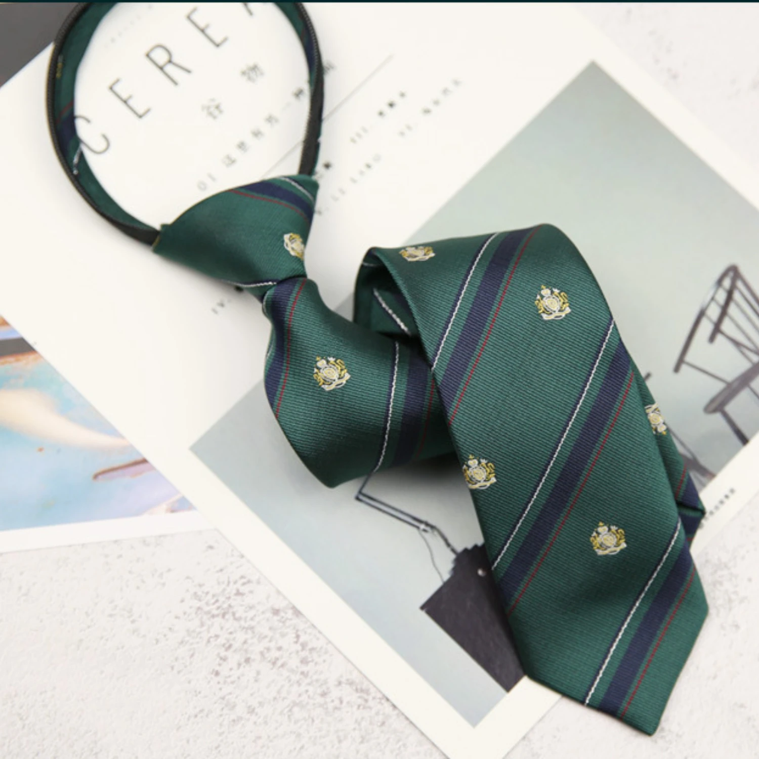 Woven Necktie For Men Women Striped Lazy 7cm