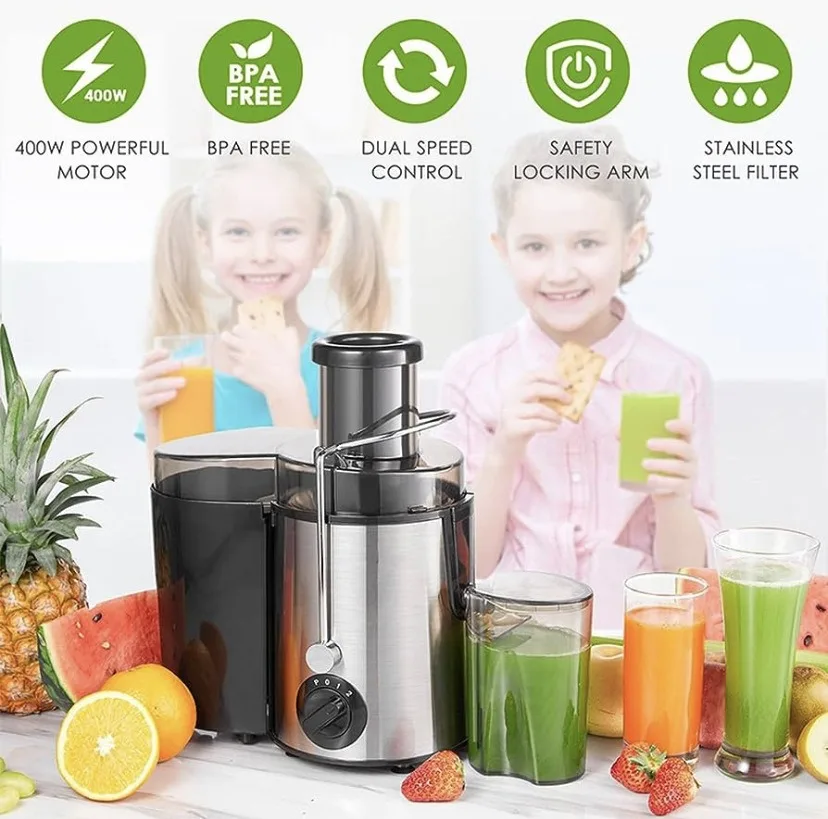 Juicer centrifugal Household large caliber electric juice machine residue separation vegetable Juicer EU UK 4