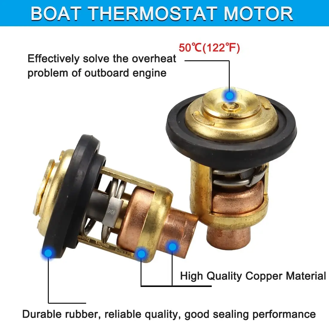 

6E5-12411-30-00 Thermostat for Yamaha 2-Stroke HP 15HP 25HP 30HP 40HP-250HP Outboard Motor Replace 688-12411 6H3-12411 6E5-12411