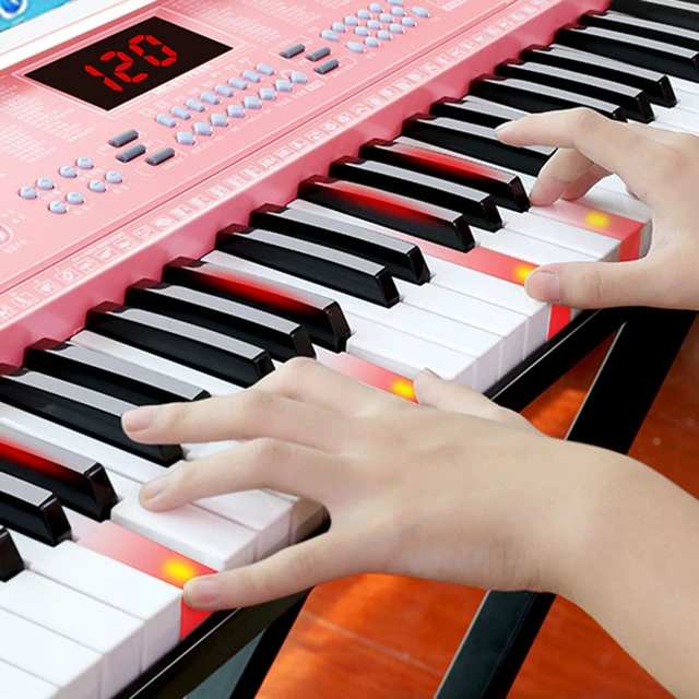 Girls Pink Electronic Organ Piano Adult Children Beginners 61 Key Teacher  Synthesizer Sintetizador Musical Instruments AA50EO - AliExpress