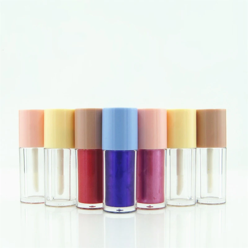 

Mini 2ml Lip Gloss Tube with Wand Pink Blue Yellow Cap 50/100PCS Empty Clear Lipgloss Empty Bottle Lip Makeup Cosmetic Container