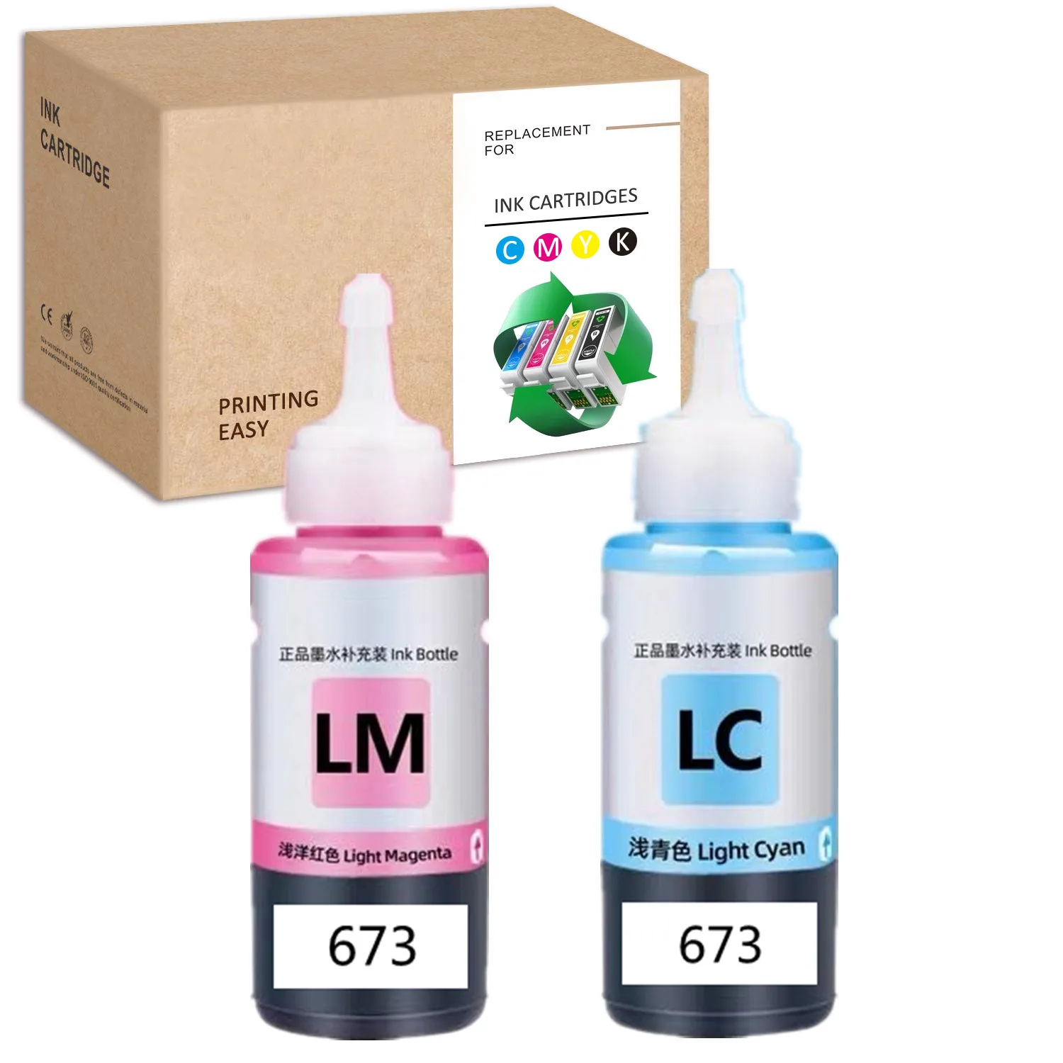 Ink Bottles 70ML dye ink kit,ink refill kit,dye ink refill,inkjet printer ink,ink cartridge refill kit,ink refill For Epson 673 T673 T6731 T6732 T6733 T6734 T6735 T6736 For L800 L801 L805 L810 L850 L1800 L1805 Printer