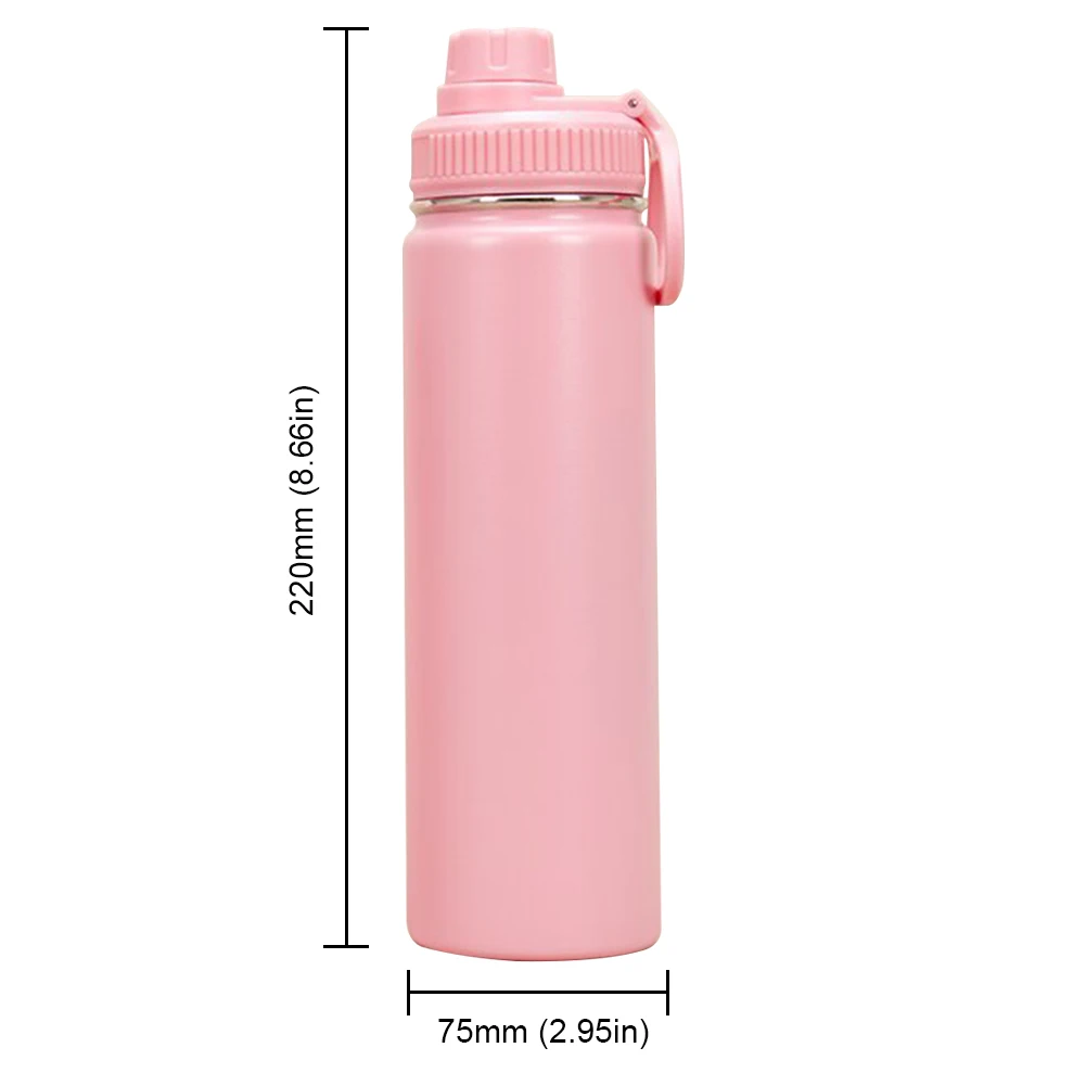 22oz BpA Free Sports Bottle W/ Straw Pink