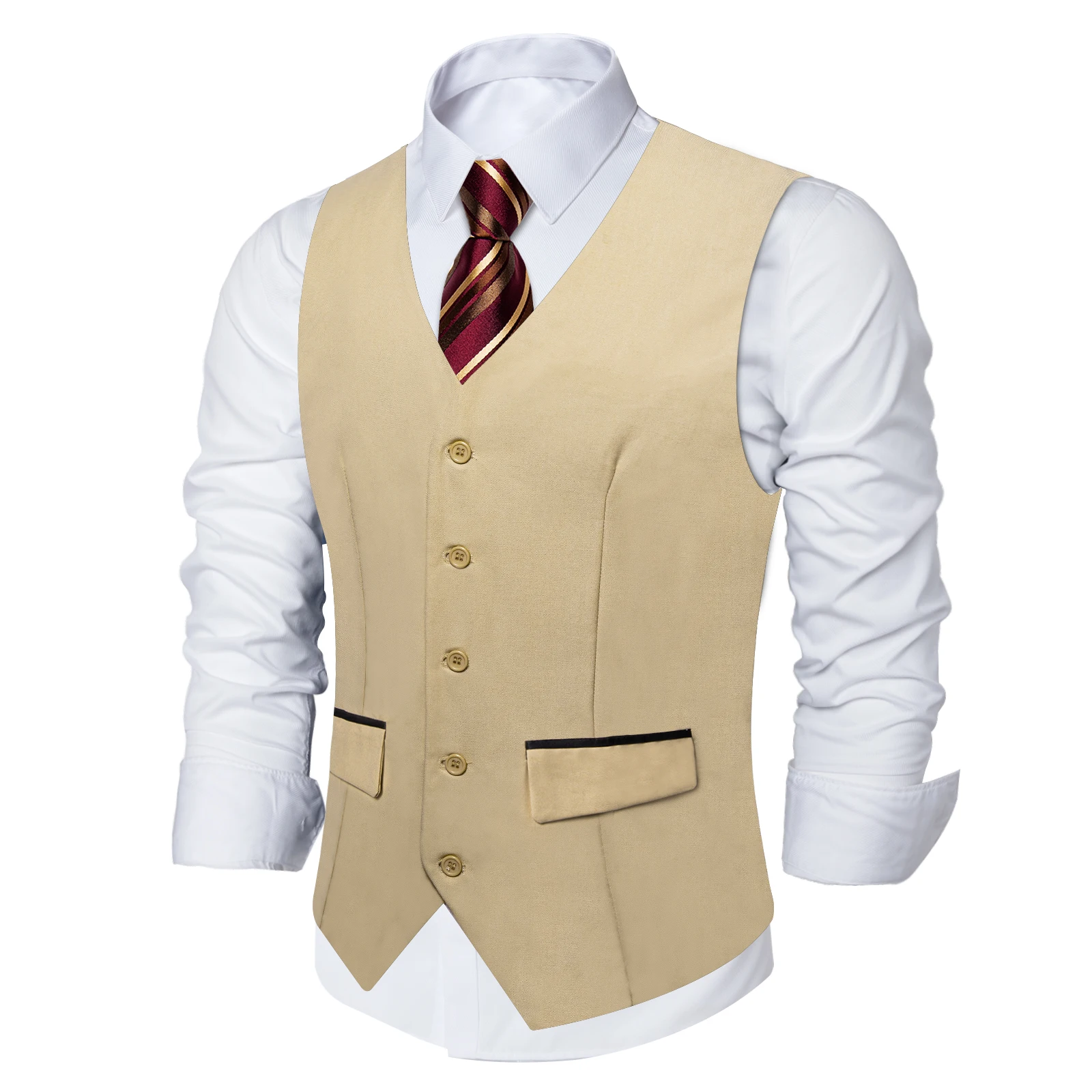 Gilet Uomo Elegante Sottile - Scollo A V Slim Fit Per Mezze Stagioni - Foto 4