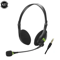 3.5mm Noise Cancelling Wired Headphones Adjustable Earphones Business Headset With Microphone For PC /Laptop/Computer 2