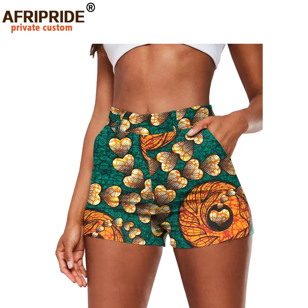 African Print Shorts Summer Fashion Casual Sexy Short Cotton Plus Size Slim Fit High Waist Ankara Dashiki AFRIPRIDE A2021002 african robe Africa Clothing