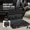 VEVOR 1/2" 3/8" Drive Impact Socket Set 13/23/33/34/48/65/90PCs SAE or Metric Cr-V/Cr-Mo Socket Set 6 Point Alloy Steel Repair 6