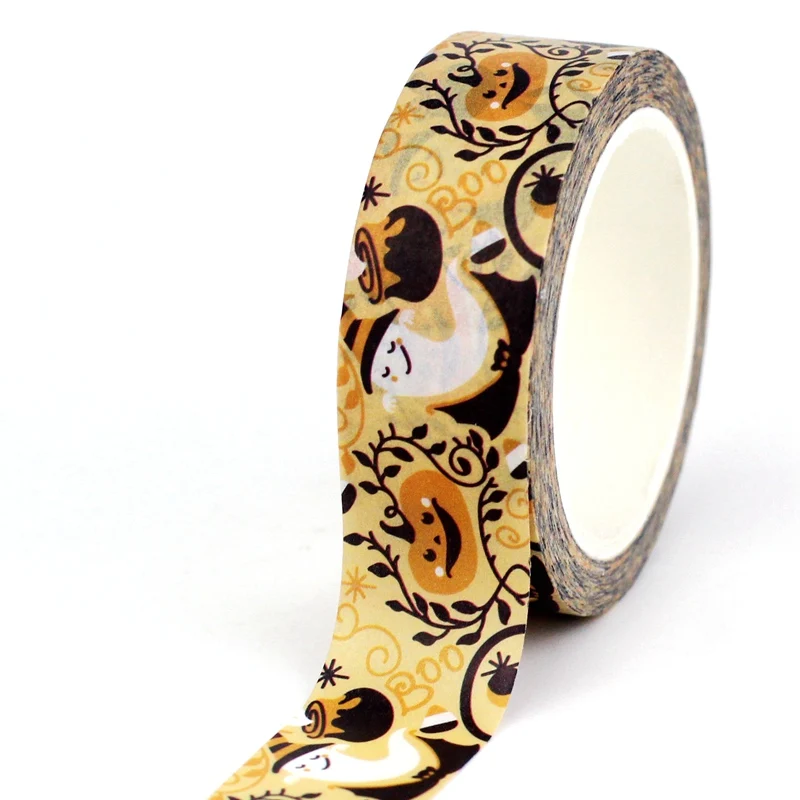 2023 NEW 1PC 10M Decorative Happy Halloween Ghost Pumpkins Leaves Washi Tape for Planner Masking Tape Cute Stationery 2