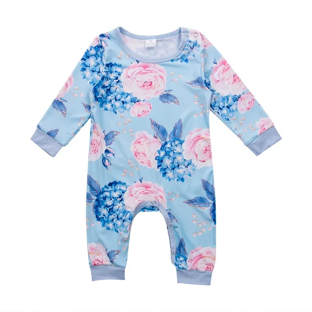 Infant Newborn Girl Floral Romper Jumpsuit Playsuit Cotton Outfit Baby Clothing MULTI