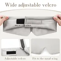 قناع نوم حرير قابل للتعديل للنوم الجانبي ، حرير التوت النقي ، غطاء العين للنوم ، النساء والرجال 3