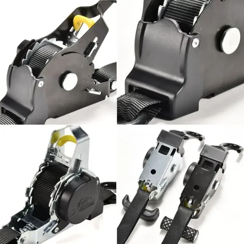 Auto Straps For Cargo Tape Retractable Belts For Motorcycles Ratchet Strap Load Luggage Strap Ratchet Tensioner Belt Car