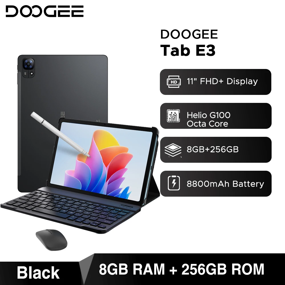 Global Version DOOGEE Tab E3 Tablet Gemini AI Android 15 11