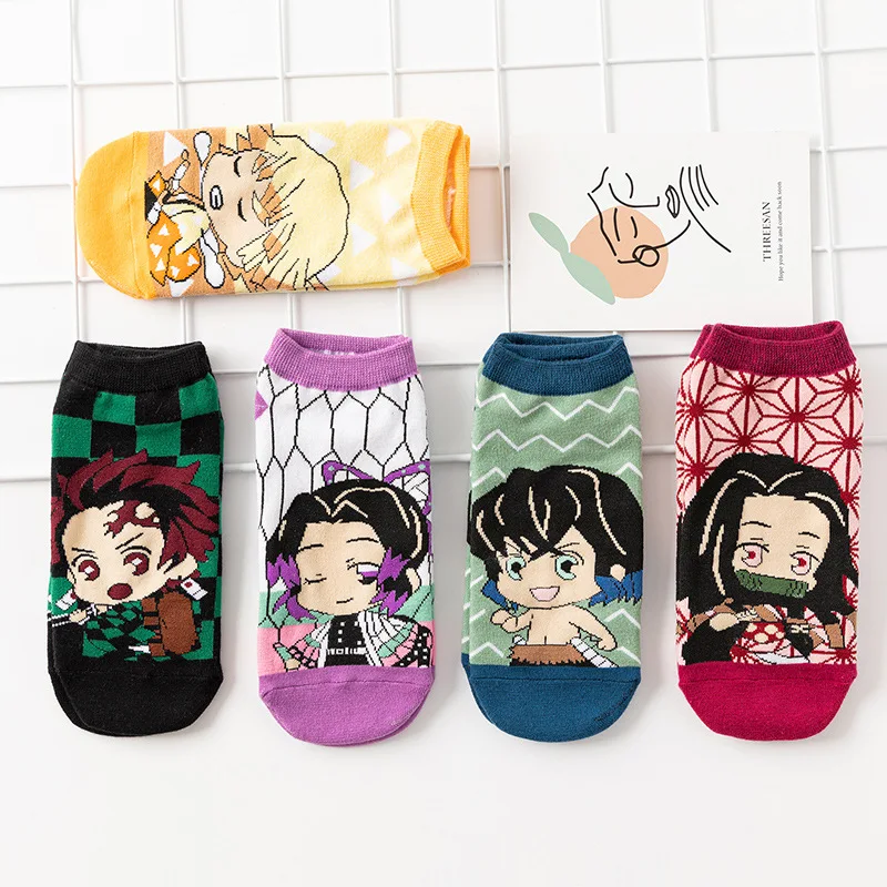 Anime Socks anime socks Demon Slayer Cosplay Costume Sock Men Women Props Accessories