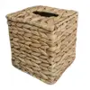Rattan Tissue Box Holder Water Hyacinth Handwoven Straw Basket Natural Wicker Napkin Dispenser Square Organizer Rustic Decor 4