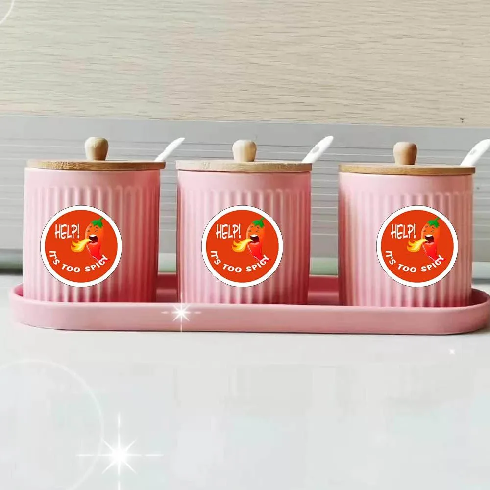 Spicy Food Label Stickers Food Warning Spicy Labels Rotation Labels 1.5 Inches 500 Pcs
