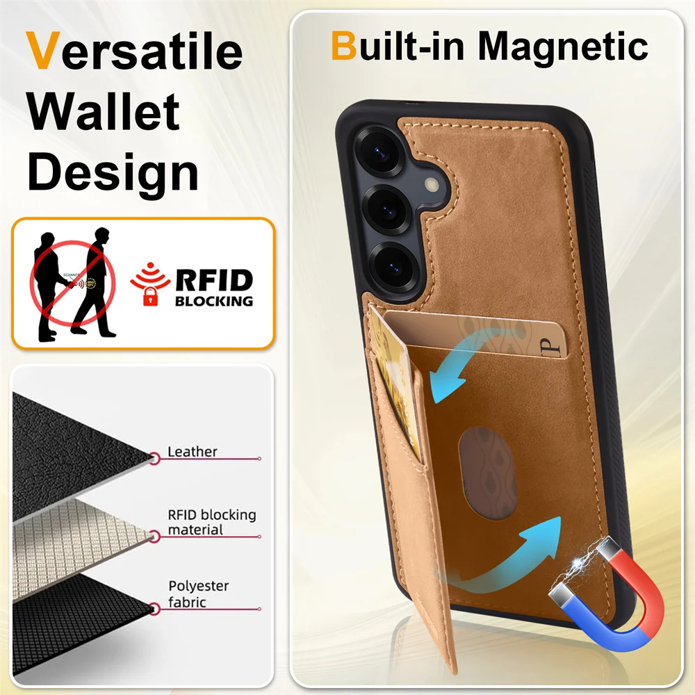 Luxury Card Holder Phone Case Cover, Enhanced Protection and Style