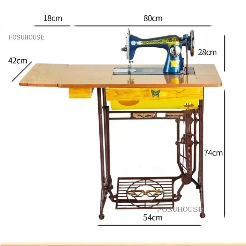 Electric Sewing Equipment Household Old Fashioned DIY Apparel Sewing Machine Desktop Pedal Portable Small Sewing Machines 2