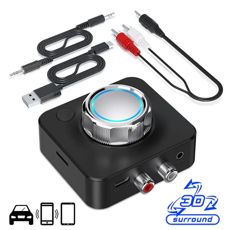 

Bluetooth 5,0 аудио приемник 3D стерео музыка беспроводной адаптер TF карта RCA 3,5 мм 3,5 AUX разъем для автомобильного усилителя динамика наушников