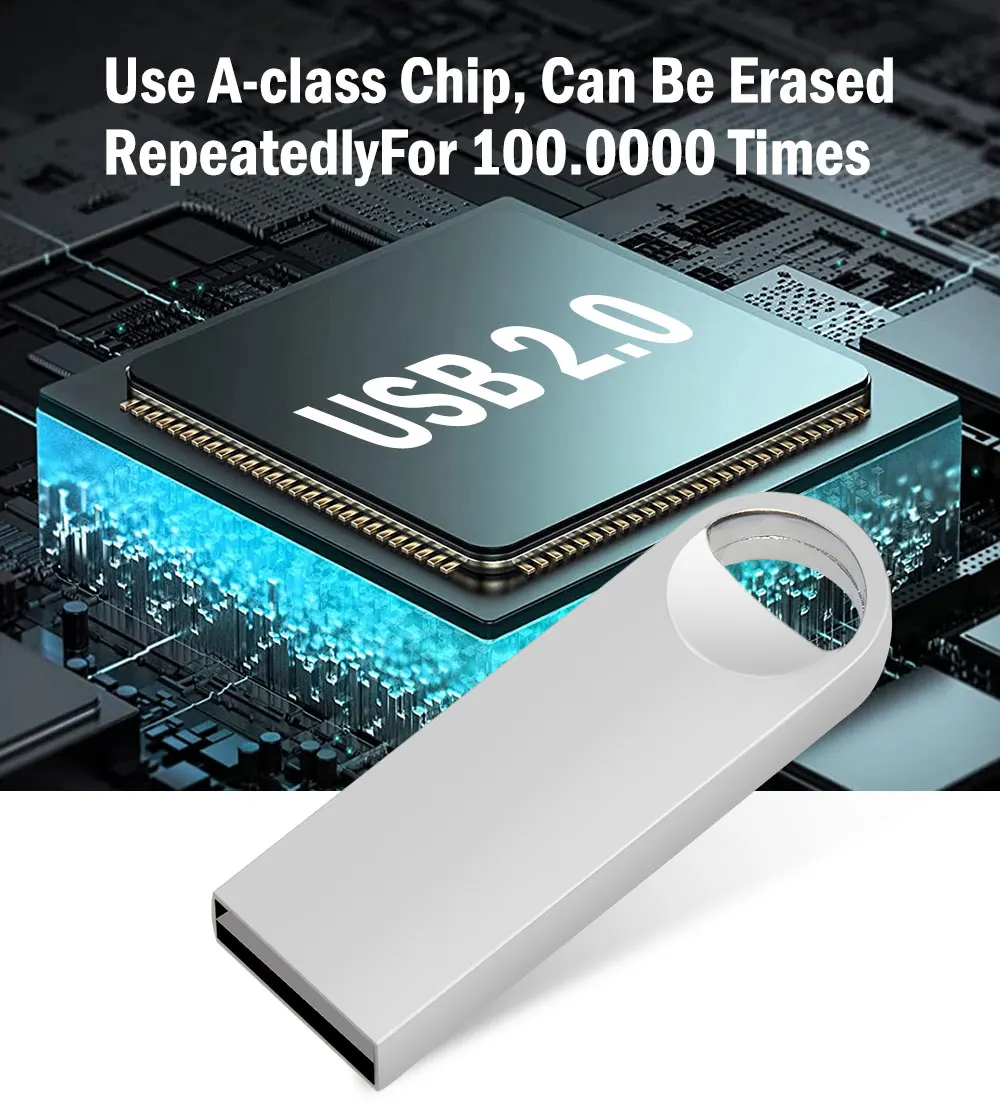 10/50/100개 도매가 금속 USB 2.0 플래시 드라이브 4GB 8GB USB 펜드라이브 64GB 메모리 스틱 무료 로고 선물 방수 U-디스크