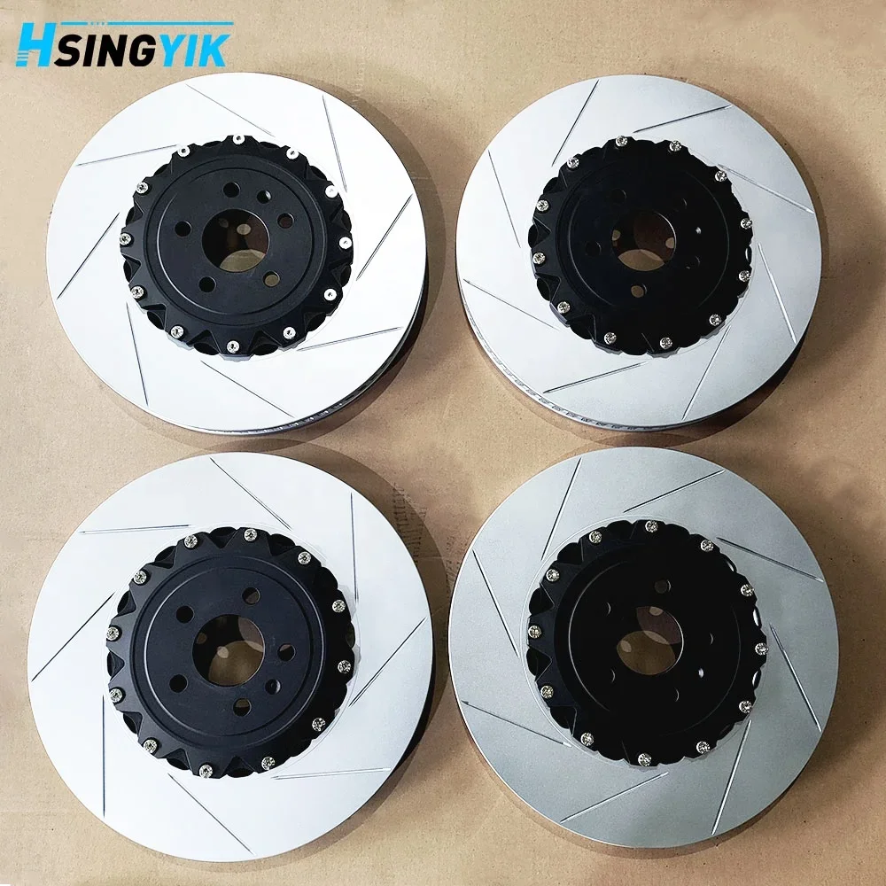Hsingyik High Performance Design Aluminum Hat 2 Piece Brake Rotors Disc for Audi S6 S7 RSQ8 RS7 SQ7 Brake Rotors