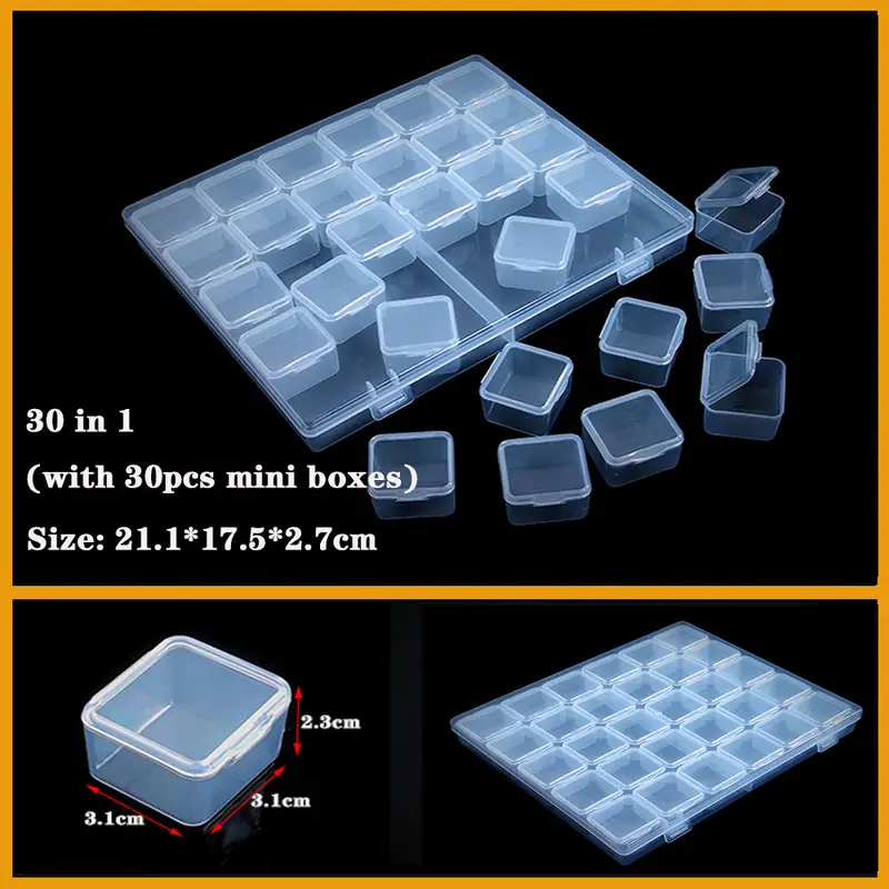 Transparent Plastic box Screw Compartment Box Jewelry Earring Display Case Container Clear Terminal Organizer Tool Storage boxes - Image 13
