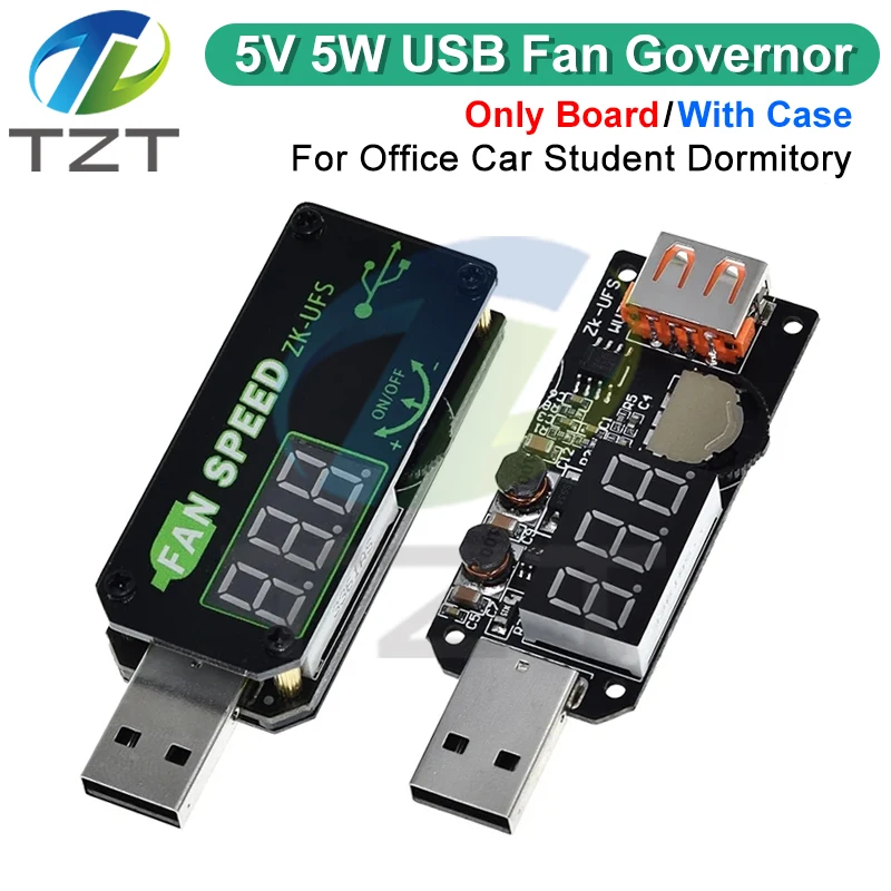 TZT 1/3 Stück 5V 5W USB-Lüfterregler Timer LED-Dimmmodul Spannungsverstellbarer Geschwindigkeitsregler für Büro, Auto, Studentenwohnheim