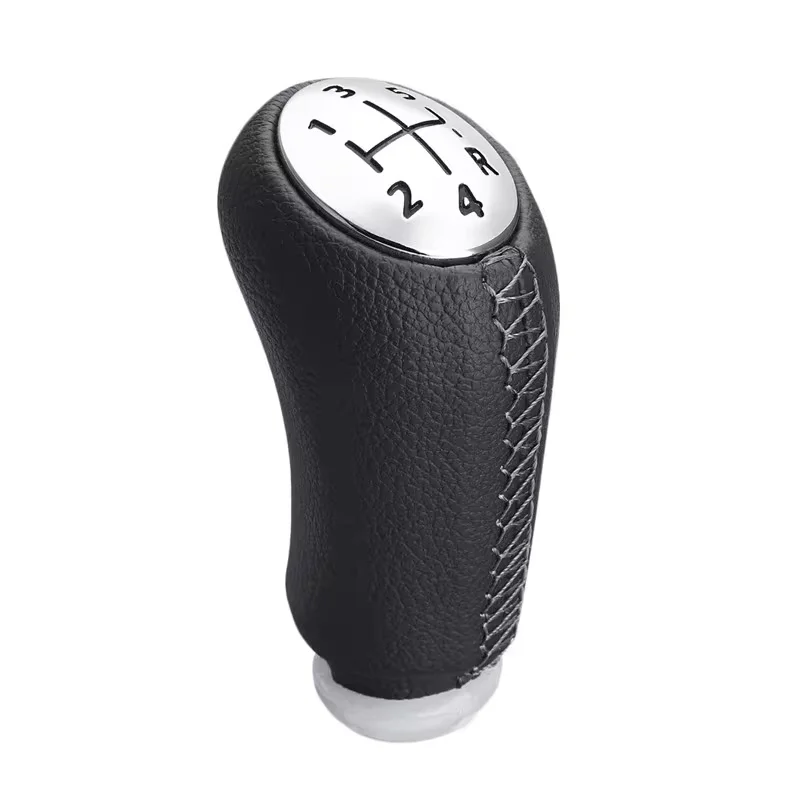 Matte Black and Gray Gear Shift Knob - Ergonomic Design with Headball Grip