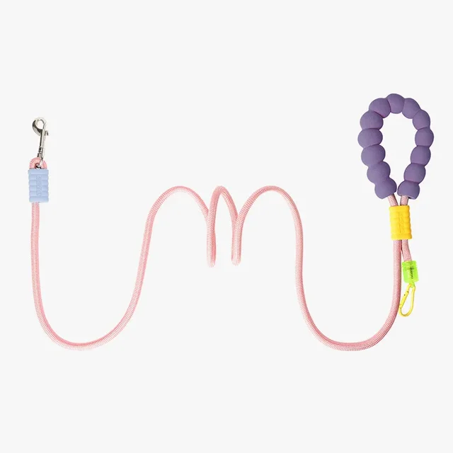 Dog Leash Can Be Worn Cross-body Cloud Foam Cotton Handle Contrast Color P Rope Puppy Goes Out for Pet Walking 5