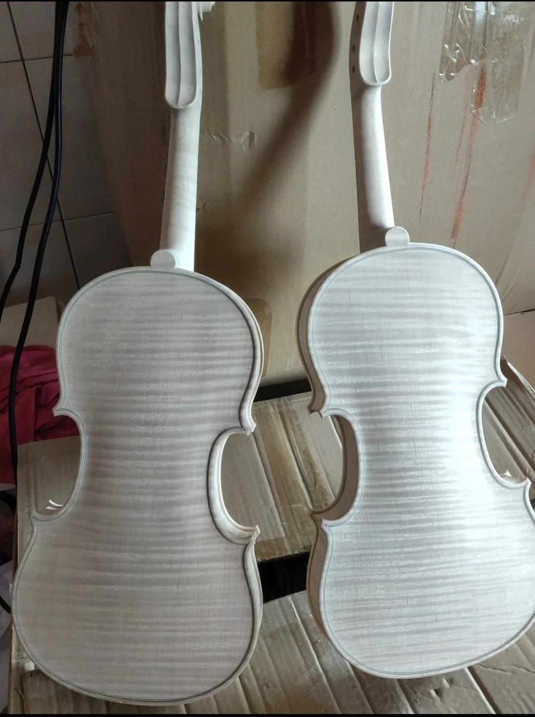 Maple violin white embryo unfinished white maple wood violin 4/4 3/4 1/2 1/4 solid wood DIY violino As request
