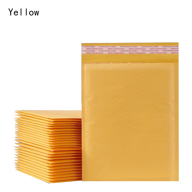 

Kraft Bubble Envelopes Paper Packaging Bags Padded Mailers Shipping Package bubble Envelope Courier Storage Bags 50PCS/15 sizes