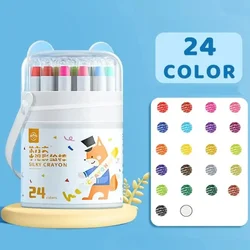 Vibrant Washable Oil Crayons - Safe & Non - Staining Art Supplies, Perfect Festival Gift (24 Colors)