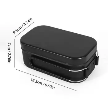 New Metal Lunch Box Aluminum Lunchbox Container Portable Outdoor Cooking Utensils Anti-Scald Camping Gear For Hiking Picnic 6