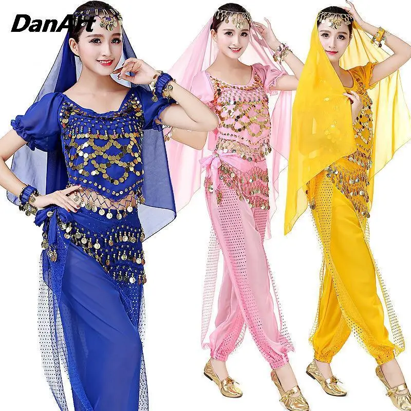 

Костюм для танца живота женский, костюм для выступления на сцене, костюм с блестками для соревнований, костюм для косплея и тренировок, 2 шт./3 шт.