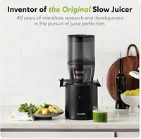 H320 Slow Juicer, Matte Black | Ultra Low Pulp | Hands-Free | Hopper Fits Whole Produce | Quiet Motor | BPA Free | Easy As 2