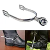 New 1 Pair Stainless Steel Horse Riding Sports Portable Silver Equestrian Boots Training Horse Spurs Equipment With Roller Ball 1